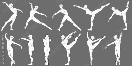 Dynamic figure drawing poses a collection of sketches for artistic study