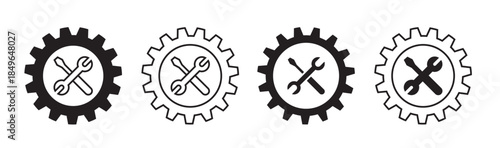 options icon vector set settings illustration sign 