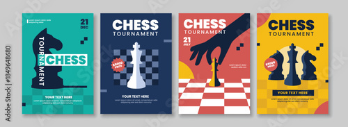 Chess Tournament Flyer Design Template for Professional Chess Event
