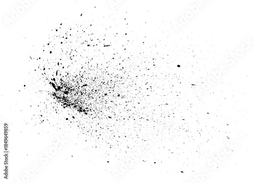 Distressed Grunge Black Ink Spray and Paint Splatter Texture Overlay