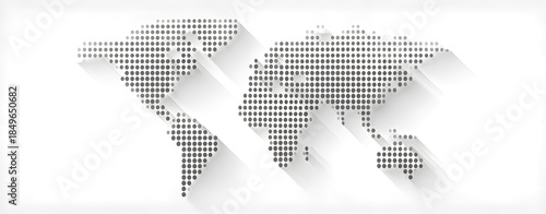 Wallpaper Mural Grayscale Pixel World Map for Global Data Themes Torontodigital.ca