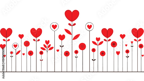 romantic Valentine's Day background featuring various colorful hearts scattered across a soft pink surface..eps