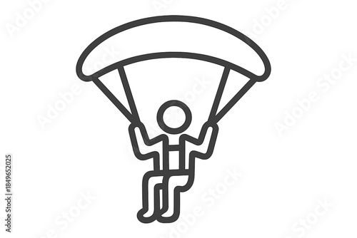 Parachutist icon with a gradient background