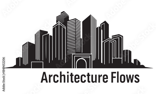 Modern cityscape with sleek skyscrapers and urban architecture