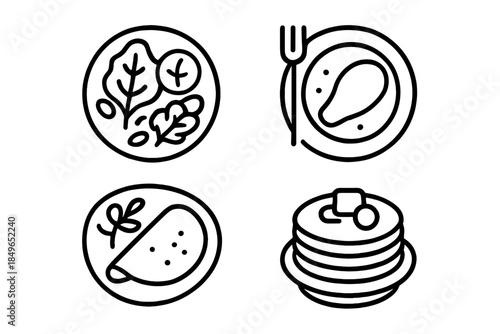 Four Food Icons