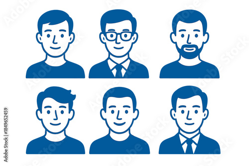 Diverse Male Avatars Collection