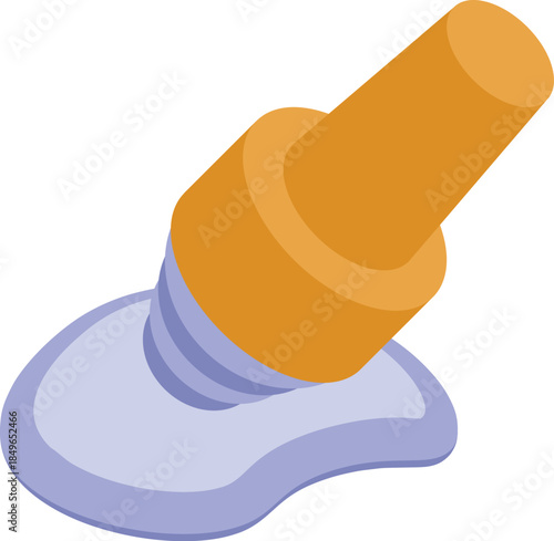 Ointment cream tube pouring purple medicine cream, providing effective skin treatment and soothing relief