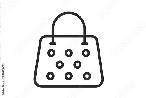 Shopping Bag Icon on Gradient Background
