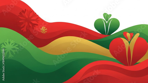 Festive Abstract: Embrace the cheerful spirit of the season with this vibrant composition, a lively arrangement perfect for capturing the essence of the holidays.