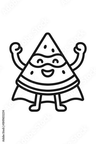 Cute Slice of Pizza Character