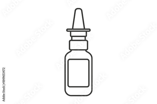 Nasal spray bottle outline
