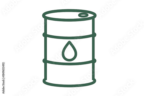 Oil barrel icon with drop symbol