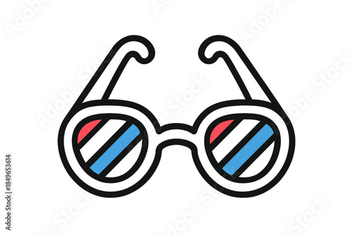 Retro 3D Glasses Icon