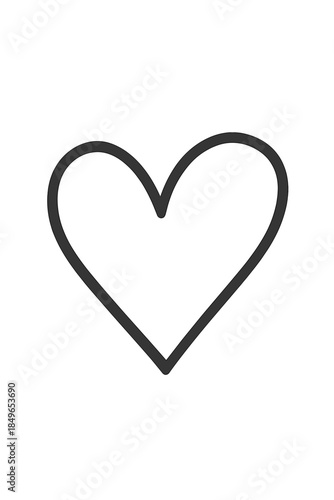 Outline of a heart on a dark gray background
