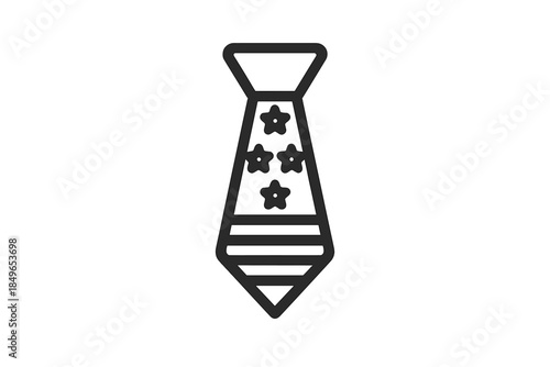 Tie with floral pattern, icon