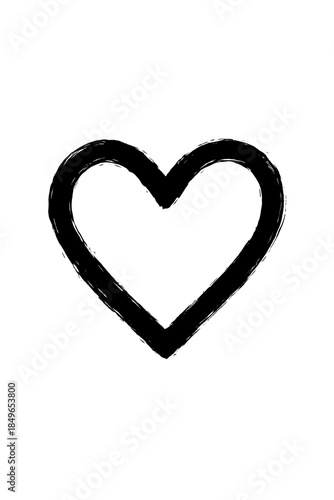 Minimalist Heart Outline on Dark Background