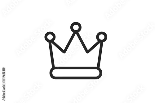 Minimalist Crown Icon with Soft Gray Gradient Background