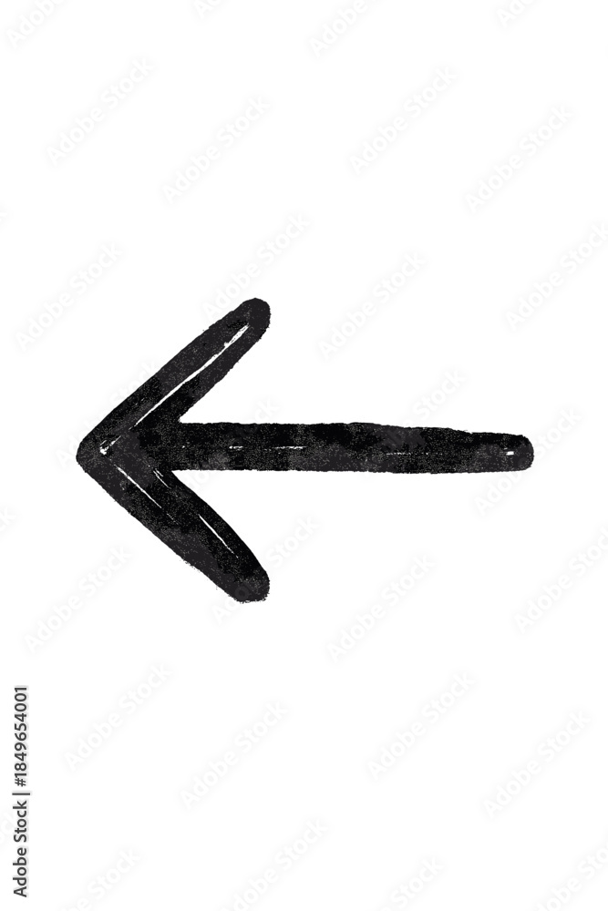 Obraz premium Textured Left Arrow Icon