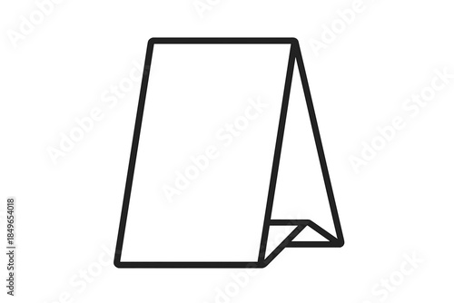 Dark gray simple easel outline