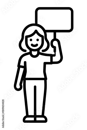 Abstract blurry dark shape on a white background