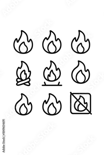 Collection of fire icons