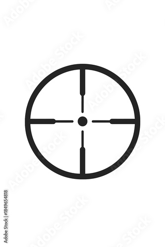 Sniper scope reticle on a gray gradient background