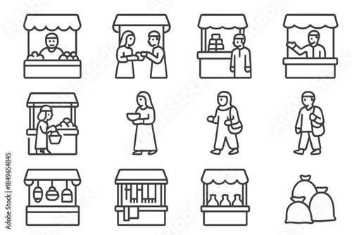 Market Scene Icons