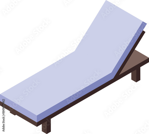 Comfortable chaise lounge chair relaxing on a luxury vacation resort, inviting guests to unwind and soak up the sun