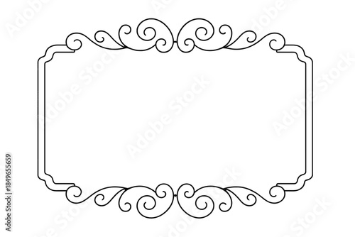 Ornate decorative frame with swirls and curves