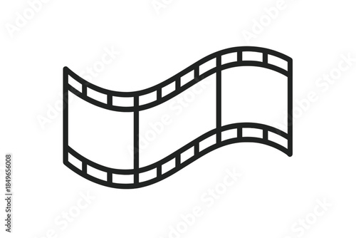 Film strip icon with a subtle drop shadow