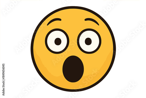Surprised Emoji Face with Wide Eyes and Open Mouth