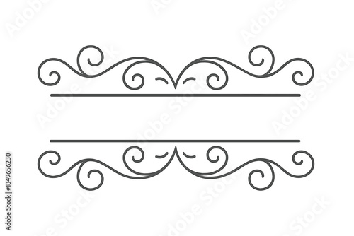 Elegant Monogram Frame with Swirls