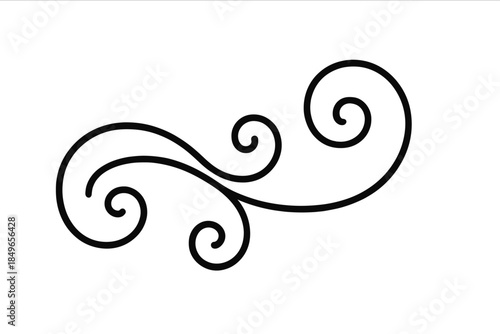 Elegant Swirl Motif on Gradient Background