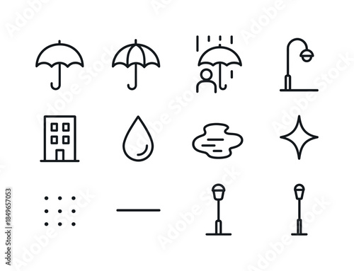 Elegant Table Icons. Elegant minimalist table. Filled icon set of elegant minimalist table: simple plate, fork