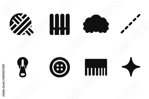 Winter Accessory Icons. Detailed winter accessory icons. Filled icon set of detailed winter accessory icons: