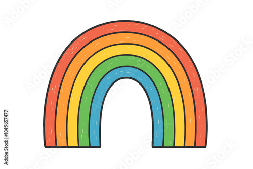 Colorful rainbow arc on a dark background