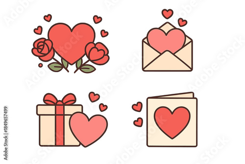 Valentine's Day Icons Set
