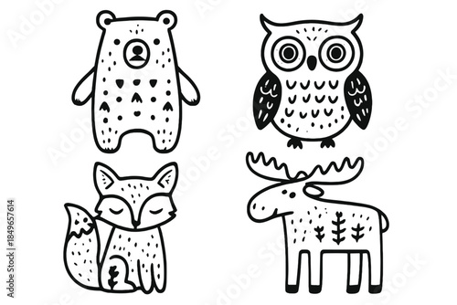 Cute Forest Animals Set