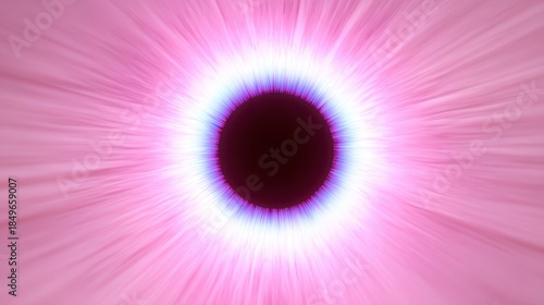 Abstract Pink and Blue Light Burst with Dark Center Vortex Effect