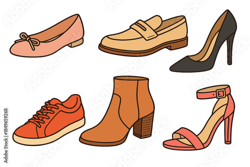 Collection of stylish women's footwear