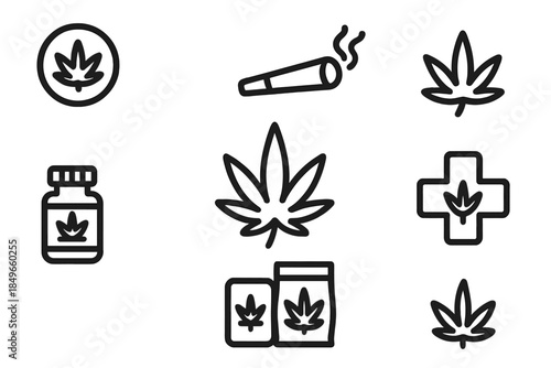 Cannabis Icons Set