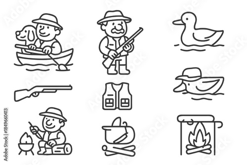 Hunting and Camping Icons