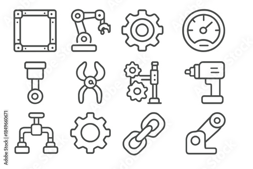 Industrial icons set