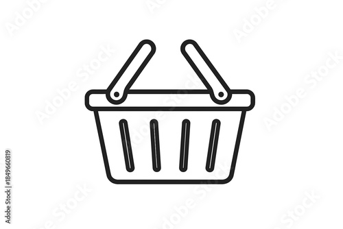 Shopping basket icon with gradient background