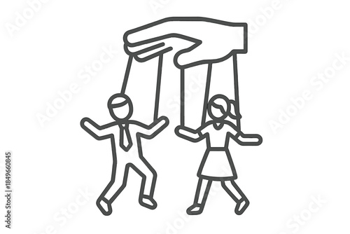 Puppet master controlling people