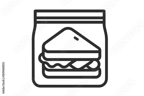 Sandwich in a jar outline icon