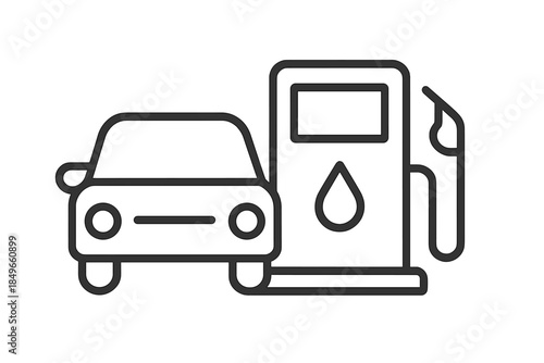 Car at Gas Station Icon