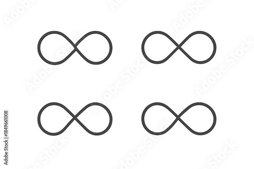 Four Infinity Symbols on a Subtle Gradient Background