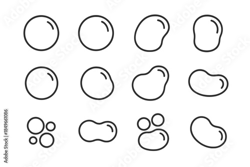 Abstract fluid shapes on a dark gradient background