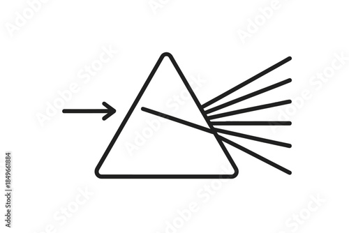 Light dispersion through a prism